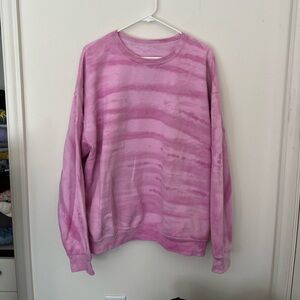 Urban Outfitters oversized pink tie dye sweatshirt